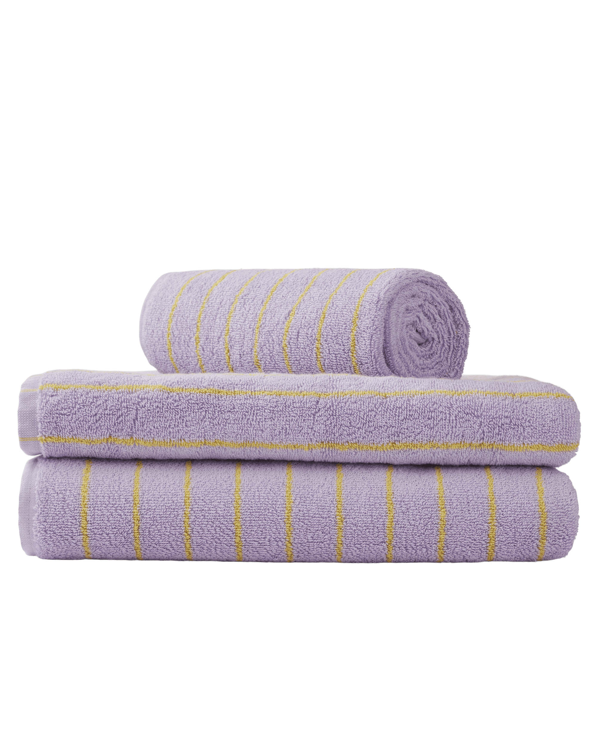 Naram håndklæde - Lilac & Neon Yellow